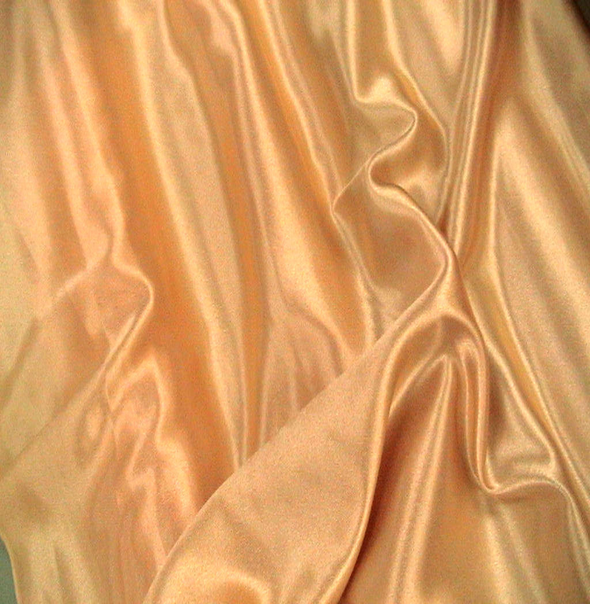 Fabrics Shimmer satin Gold. 150 cm wide. Sold by the 25 metre roll.