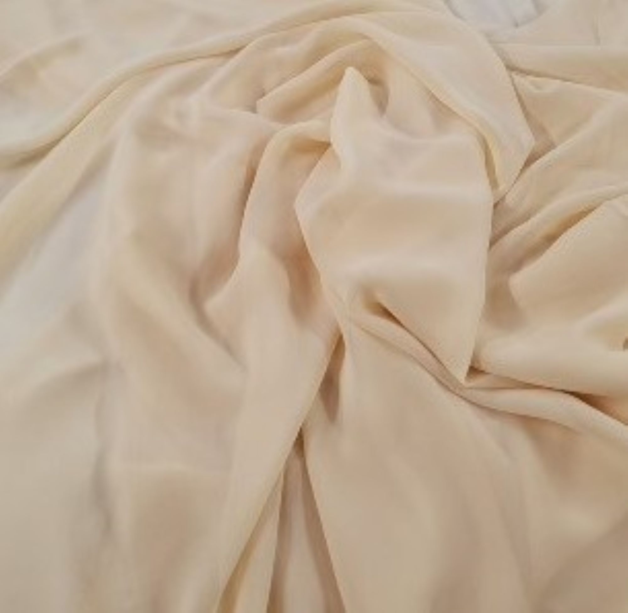 Fabrics CHIFFON 150cm. Chiffon. col.A31 Cream. Sold On A 25 Metre Roll.