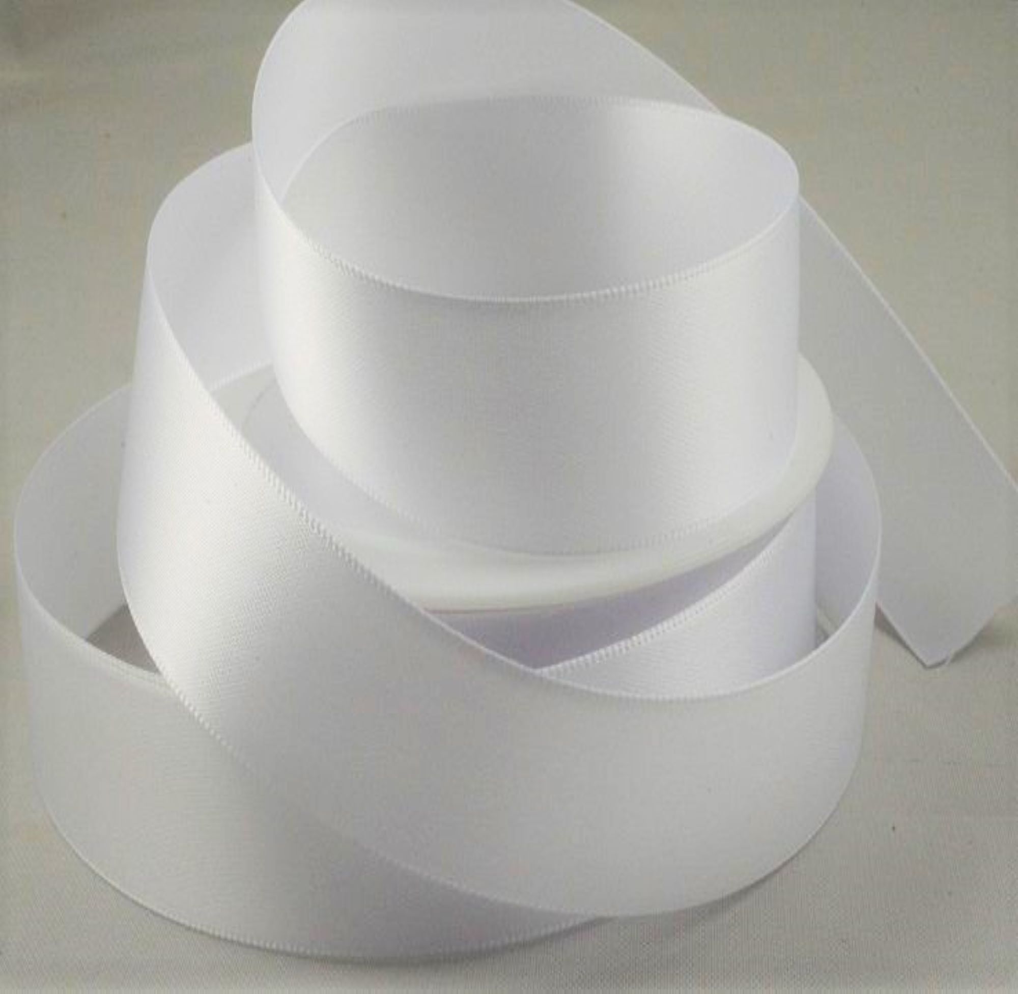 Haberdashery :: Ribbon. :: Ribbon. :: Double Sided Satin Ribbon- White ...